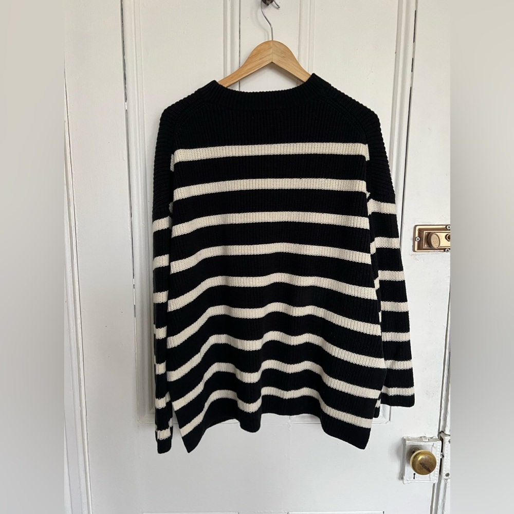 H&M Black and White Striped Knit Sweater - Picture 9 of 12